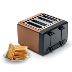 Bosch TAT4P449GB 4 Slice Toaster - Copper